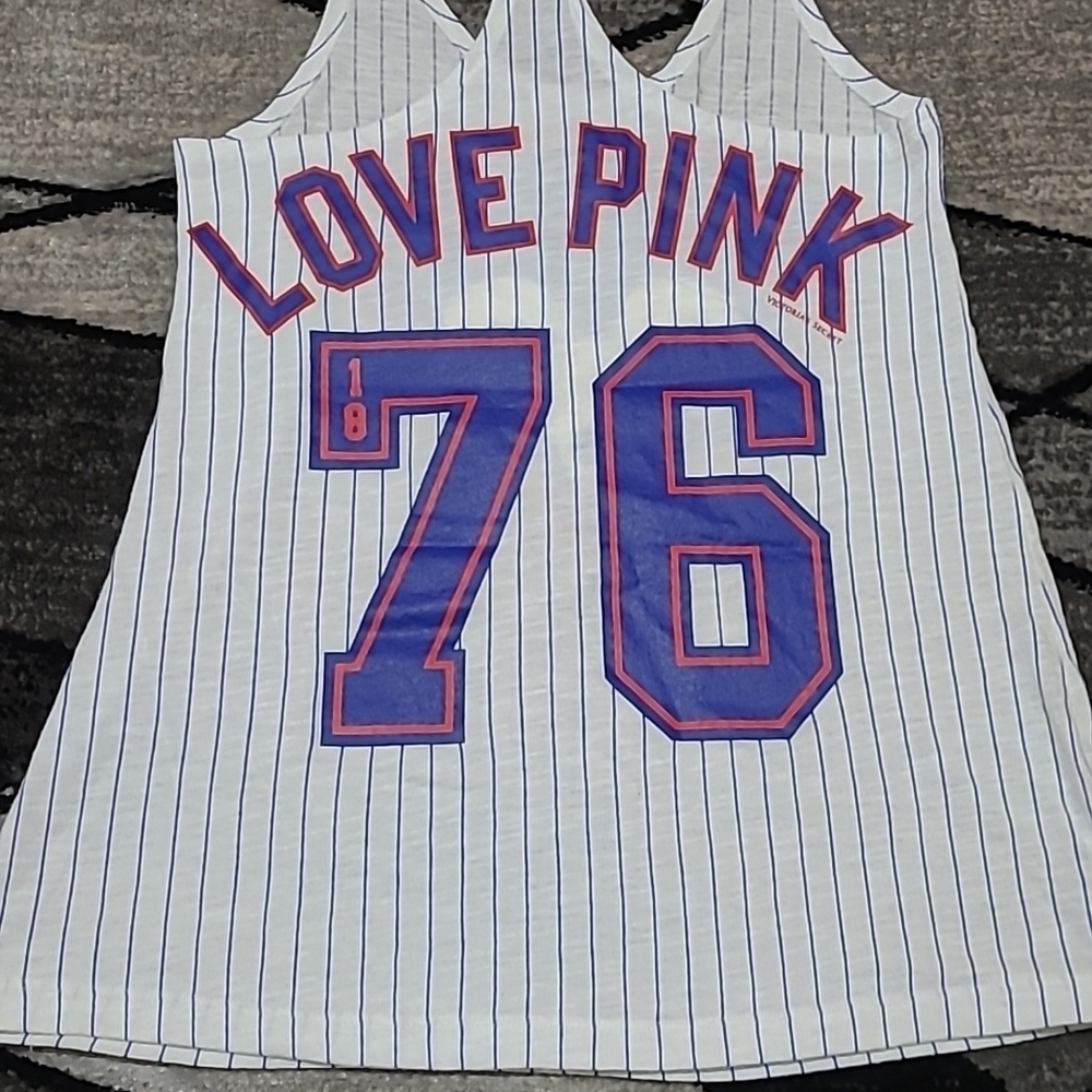 VS PINK 2012 CHICAGO CUBS BLING RHINESTONES RACERBACK LOGO TANK-TOP PRICE FIRM - Picture 12 of 13
